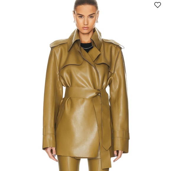 $385 NORMA KAMALI Double Breasted Trench Coat MISSING BELT - Picture 1 of 14